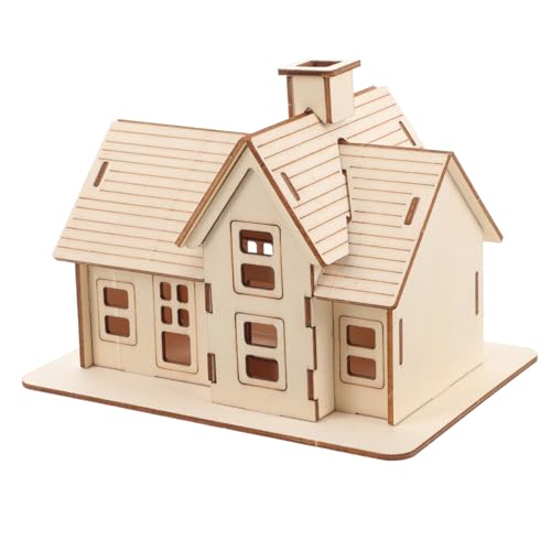 LIOOBO Holzhaus Puzzle Bausatz DIY Modellhaus aus Holz Assembly House Puzzle für Erwachsene Kreatives Holzmodell für Wohn und Bürodekoration Geschenkidee für Bastelfans von LIOOBO