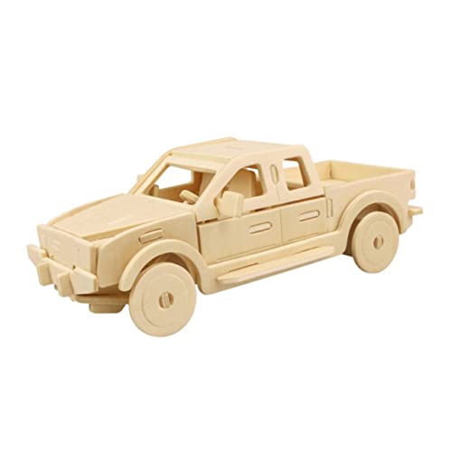 LIOOBO Holzpuzzle Auto Modell Bausatz für Kreatives Montessori Intelligenz und Kreativität Sicheres Lernspielzeug aus Holz von LIOOBO