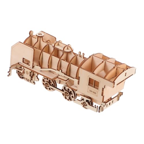 LIOOBO Holzpuzzle Zug Modell DIY Bausatz für Handgefertigt aus Hochwertigem Holz Fördert Feinmotorik und Lernspaß für Kreative Hand Auge Koordination von LIOOBO