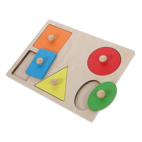 LIOOBO Holzspielzeug Formensortierspiel Lernspielzeug für Ab Jahr Montessori Geometrische Formen Motorikspielzeug Kreative Formenentwicklung Eltern Junge Mädchen Spiel von LIOOBO
