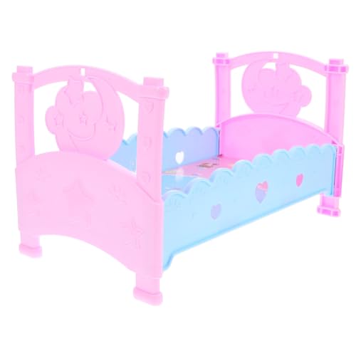 LIOOBO Kinderspielhaus Babypuppenspielzeug Puppenbett Babyspielzeugbett Babybett Für Puppen Puppenhausbett Puppenbett Puppen Babybett Plastikbett Für Babys von LIOOBO