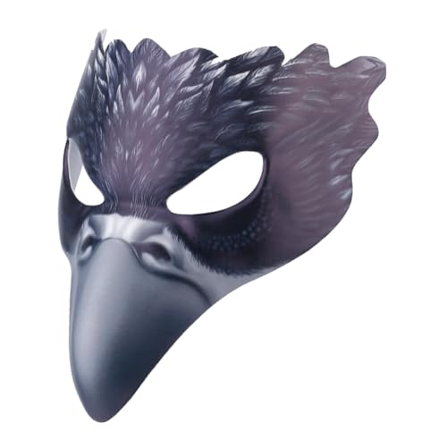 LIOOBO Krähenmaske Schnabelmaske Krähenschnabelgesicht Gruselige Halloween Vogelmaske Halloween Party Dekorative Cosplay Maske LED Vintage von LIOOBO
