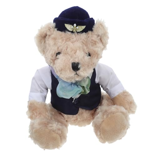 LIOOBO Kuscheliger Pilot Bär Plüschpuppe Süßes Stofftier für Weiche Deko für Zuhause und Partys Charmantes für Kleinkinder und Valentinstag Bär LIOOBO Kuscheliger Pilot Bär Plüschpuppe Süßes Stofftier für Weiche Deko für Zuhause und Partys Charmantes für Kleinkinder und Valentinstag Bär von LIOOBO
