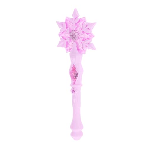 LIOOBO Leuchtender Schneeflocken Zauberstab für Rosa Cosplay für Mädchen für Weihnachten Halloween und Partys Einfach zu Bedienen Sicher und Tragbar aus Robustem Gefertigt von LIOOBO