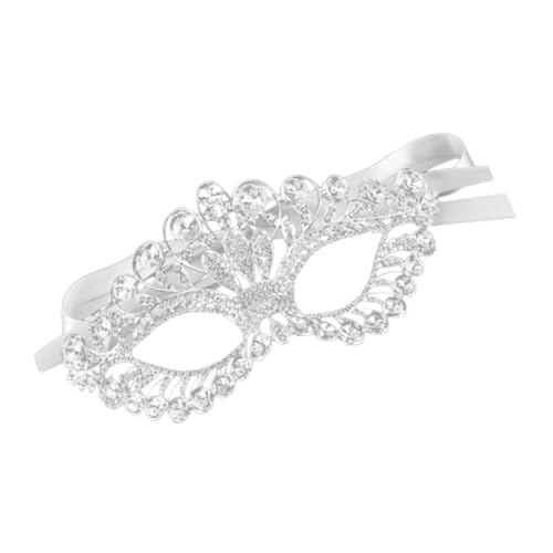 LIOOBO Metall Strass Design Maske für Festival Party Cosplay Handgefertigte Silberne Maske für Karneval Halloween Hochzeit und Kostümfest LIOOBO Metall Strass Design Maske für Festival Party Cosplay Handgefertigte Silberne Maske für Karneval Halloween Hochzeit und Kostümfest von LIOOBO
