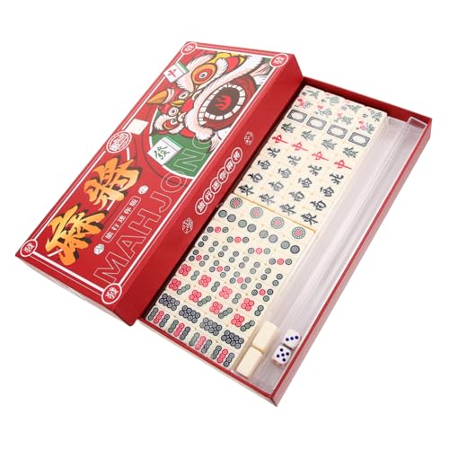 LIOOBO Mini Mahjong Set Tragbares Chinesisches Mahjong Kit mit Komplettzubehör Glatter Oberfläche Sicher für Reisen Partys und Zuhause Fördert Soziale Interaktion und Spielspaß für LIOOBO Mini Mahjong Set Tragbares Chinesisches Mahjong Kit mit Komplettzubehör Glatter Oberfläche Sicher für Reisen Partys und Zuhause Fördert Soziale Interaktion und Spielspaß für von LIOOBO