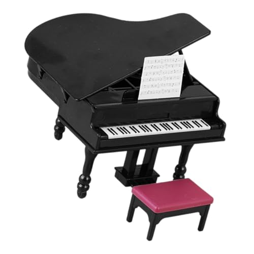 LIOOBO Mini Piano Möbelset Puppenhaus Musikinstrument Deko Miniatur Klavier mit Hocker für Puppenhaus Zimmer Musikalische Szenerie Kleine Instrumente Dekoration LIOOBO Mini Piano Möbelset Puppenhaus Musikinstrument Deko Miniatur Klavier mit Hocker für Puppenhaus Zimmer Musikalische Szenerie Kleine Instrumente Dekoration von LIOOBO