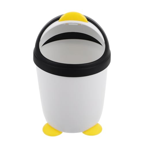 LIOOBO Mini Pinguin Mülleimer für Abfallkorb für Schlafzimmer und Schreibtisch Süßer Kunststoff Abfallbehälter mit Deckel für Kinderzimmer und Spielbereiche LIOOBO Mini Pinguin Mülleimer für Abfallkorb für Schlafzimmer und Schreibtisch Süßer Kunststoff Abfallbehälter mit Deckel für Kinderzimmer und Spielbereiche von LIOOBO