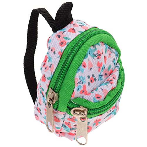 LIOOBO Mini Puppenrucksack aus Polyester für Bjd Puppen Dekorativ mit Blumenmuster für Puppenfotografie und Spielzeugdekoration Leicht und Kompakt von LIOOBO