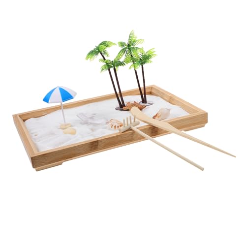 LIOOBO Mini Sandlandschaft mit Thema Sandspielzeug mit Meeresfiguren Sensorisches Zen Garten Kit für Wohnzimmer Büro und Stressabbau für Kreative LIOOBO Mini Sandlandschaft mit Thema Sandspielzeug mit Meeresfiguren Sensorisches Zen Garten Kit für Wohnzimmer Büro und Stressabbau für Kreative von LIOOBO