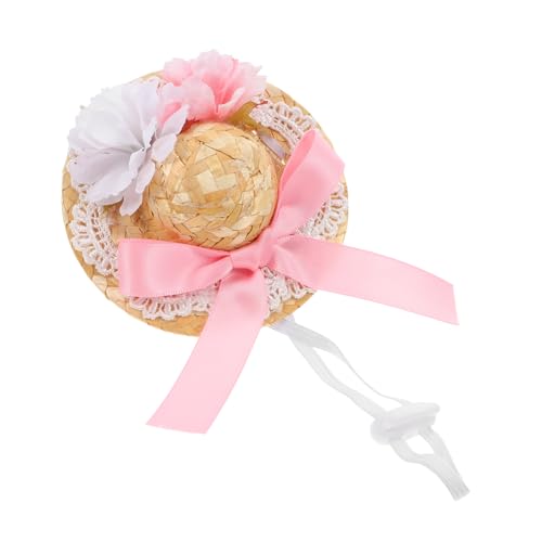 LIOOBO Miniatur Puppenhut für DIY Dekoration Sommerlicher Strohhut mit Schleife und Blumen Durchmesser für Puppenpartys und Fotoshootings aus Robustem Rattan Gefertigt Passt für LIOOBO Miniatur Puppenhut für DIY Dekoration Sommerlicher Strohhut mit Schleife und Blumen Durchmesser für Puppenpartys und Fotoshootings aus Robustem Rattan Gefertigt Passt für von LIOOBO