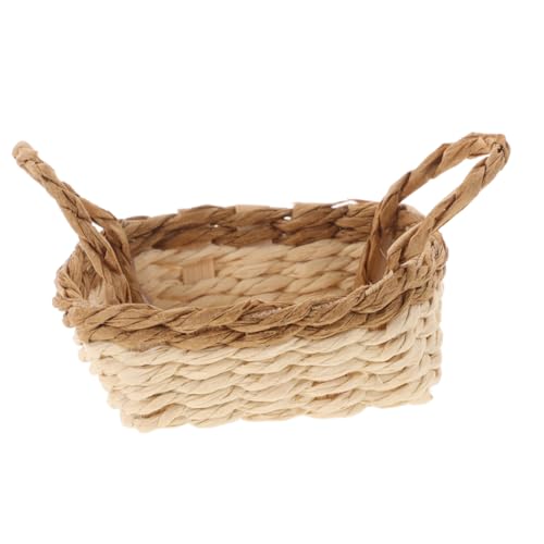 LIOOBO Miniaturkorb Woven Basket für Puppenhaus Handgefertigter Tragbarer Aufbewahrungskorb für Miniaturdekoration Geeignet für Fotoszenen und Spielzeugmöbel Braun LIOOBO Miniaturkorb Woven Basket für Puppenhaus Handgefertigter Tragbarer Aufbewahrungskorb für Miniaturdekoration Geeignet für Fotoszenen und Spielzeugmöbel Braun von LIOOBO