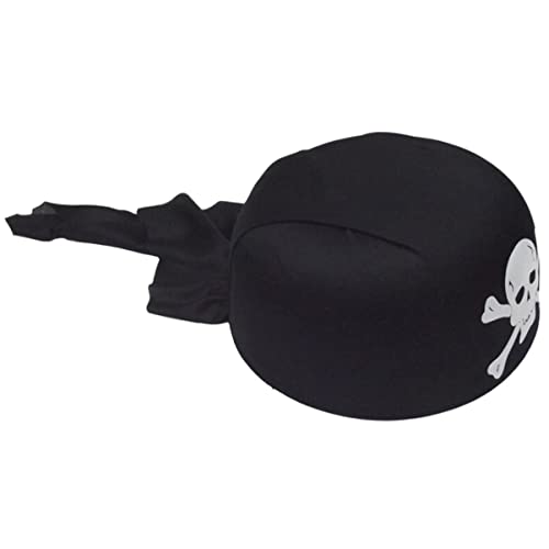 LIOOBO Piratenhut Mit -Muster - Schwarze Piratenkappe Für Halloween Karneval Und Kostümpartys Ideal Für Kostüm Accessoires Und Kindergeburtstage von LIOOBO