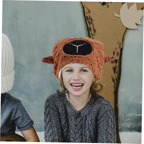 LIOOBO Plüsch Schaf Ohr Mütze Kuschelig Warm Tier Cosplay Kopfhaarband Für Erwachsene Winterfest Leicht Für Party Maskerade Ski Alltag von LIOOBO