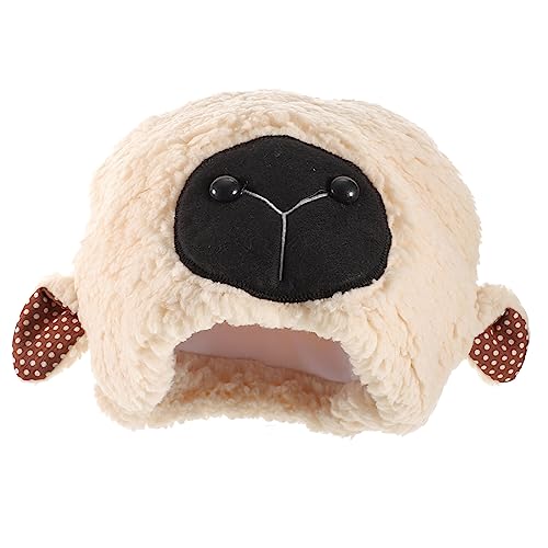 LIOOBO Plüsch Schaf Ohr Mütze Lustige Kopfbedeckung für Cosplay und Partys Beige für Halloween Weihnachten Karneval und Weitere Anlässe Leicht und Bequem Ergänzung für Outfit von LIOOBO