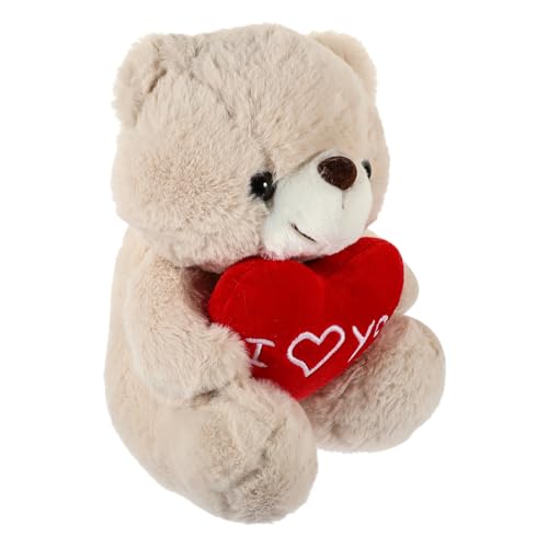 LIOOBO Plüschbär mit Herz Kuscheltier zum Valentinstag Dekoratives für Schlafzimmer und Wohnzimmer Verarbeitung für Freunde von LIOOBO
