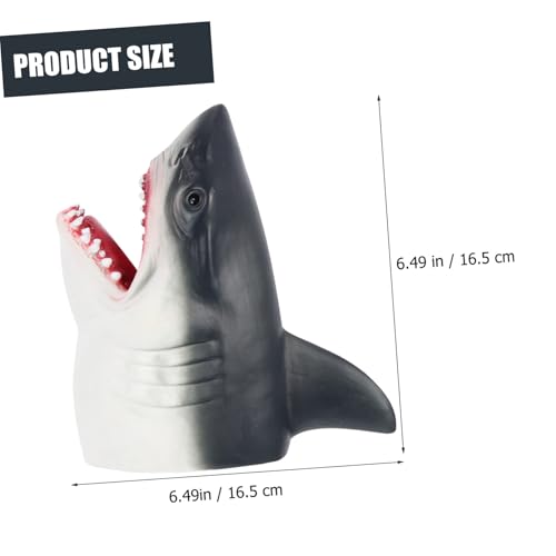 LIOOBO Realistische Vinyl Handpuppe Shark Tierhandpuppe Lustiges Trickspielzeug für Interaktives Puppentheater Modellspielzeug für Jungen Mädchen von LIOOBO