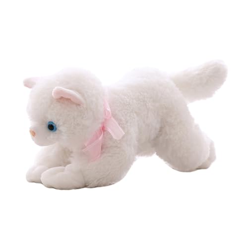 LIOOBO Realistisches Katzenplüschtier aus Weichem Handgefertigtes Kuscheltier und Dekoration Lebensechte Katze für Geburtstagsspielzeug Geeignet für Zuhause und Büro von LIOOBO