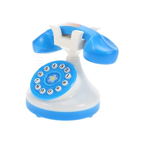 LIOOBO Realistisches Mini Spieltelefon für Kleinkinder Blaues Kunststoff Retro Wählscheibentelefon Pädagogisches Rollenspiel Zubehör ohne Batterien Fördert Kreative Fantasie und LIOOBO Realistisches Mini Spieltelefon für Kleinkinder Blaues Kunststoff Retro Wählscheibentelefon Pädagogisches Rollenspiel Zubehör ohne Batterien Fördert Kreative Fantasie und von LIOOBO
