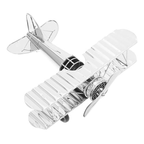 LIOOBO Retro Vintage Metallflugzeug Modell Mittlere Detailreiche Metall Kunst Kampfjet Figurine Einzigartige Flugzeug Dekoration für Sammler und Luftfahrt Fans Stilvolle Tisch von LIOOBO