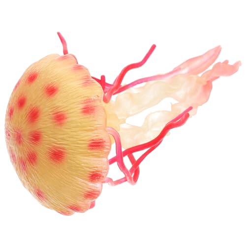 LIOOBO Simulation Wasserqualle Modell für Wasserdichtes Deko Element für Garten für Meereslebewesen Gelbe Quallenfigur von LIOOBO