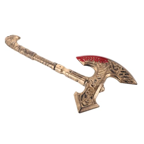 LIOOBO Simulierte Waffenprops gefälschte für Leistung Bühnenleistungsprop geschmeidige Axtstütze Halloween Decors Halloween-Streich-Requisite Plastik Golden LIOOBO Simulierte Waffenprops gefälschte für Leistung Bühnenleistungsprop geschmeidige Axtstütze Halloween Decors Halloween-Streich-Requisite Plastik Golden von LIOOBO