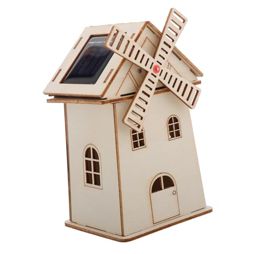 LIOOBO Solarbetriebene Holz Windmühle Selbstgemacht Spielzeug für Kinder Wissenschaftsmodell Kreatives Lernspielzeug Unvollendetes Bastelprojekt Interaktives Solar Windmühlenhaus LIOOBO Solarbetriebene Holz Windmühle Selbstgemacht Spielzeug für Kinder Wissenschaftsmodell Kreatives Lernspielzeug Unvollendetes Bastelprojekt Interaktives Solar Windmühlenhaus von LIOOBO