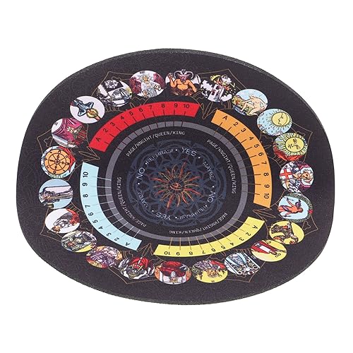 LIOOBO Tarot Karten Tischmatte mit Filigranem Muster rutschfeste Gummiunterlage für Wahrsagung und Divination Leicht Faltbar für Tarotkarten Anfänger und Spirituelle Rituale von LIOOBO
