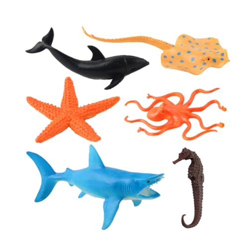 LIOOBO Teiliges Realistische Meerestiere PVC Stabile Meeresorganismen Figuren für Lernspielzeug Geburtstagsfeier Party Deko Zufällige Farbe Zufällige Farbe von LIOOBO