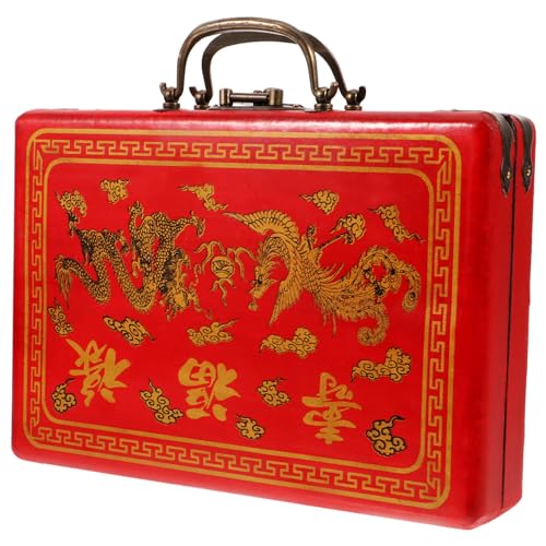 LIOOBO Traditionelle Mahjong Aufbewahrungsbox aus Holz Rechteckige Tragetasche mit Praktischem Verschluss Vielseitig Einsetzbar zur Sicheren Aufbewahrung von Mahjong und Anderen LIOOBO Traditionelle Mahjong Aufbewahrungsbox aus Holz Rechteckige Tragetasche mit Praktischem Verschluss Vielseitig Einsetzbar zur Sicheren Aufbewahrung von Mahjong und Anderen von LIOOBO