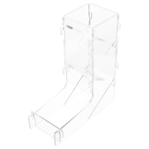 LIOOBO Transparenter Würfelturm aus Acryl für Brettspiele Tragbarer Würfelroller mit Tablett für Faire Würfe und Unterwegs von LIOOBO