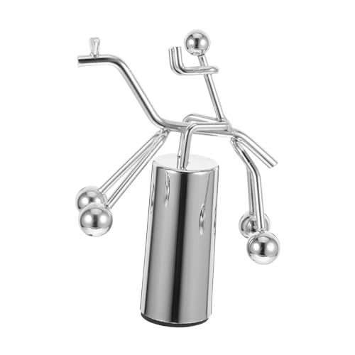 LIOOBO Tumbler Ornament Desktop Reitspielzeug Schaukel Balance Bälle Balancieren Pferd Balance Bälle Dekoration Tumbler Balancieren Physik Metall Silber von LIOOBO