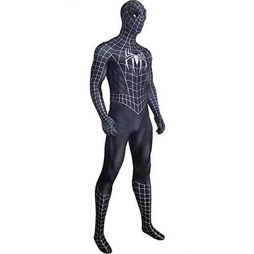 LIPUDAPP Spiderman Kostüm Kinder Kind Venom Spider Bodysuit Spandex Overall Halloween Fancy Dress Up Onesies Party Cosplay Siamesische Anzüge,Tights-Kids XL(145~155cm) von LIPUDAPP