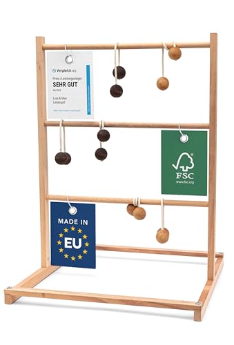 Leitergolf Outdoor aus FSC® zertifiziertem Holz - Test SEHR GUT - Robustes & Natürliches Leiterspiel mit 6x Leitergolf Bällen - Outdoor Wurfspiel für Erwachsene und Kinder ab 3 Jahren - Made in EU Leitergolf Outdoor aus FSC® zertifiziertem Holz - Test SEHR GUT - Robustes & Natürliches Leiterspiel mit 6x Leitergolf Bällen - Outdoor Wurfspiel für Erwachsene und Kinder ab 3 Jahren - Made in EU von LISA & MAX