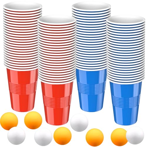 LISOPO bierpong Becher Set,Trinkspiele 50 Beerpong Becher(500ML) mit 12 Tischtennisbälle Plastikbecher für Partyspiele und Festivals LISOPO bierpong Becher Set,Trinkspiele 50 Beerpong Becher(500ML) mit 12 Tischtennisbälle Plastikbecher für Partyspiele und Festivals von LISOPO