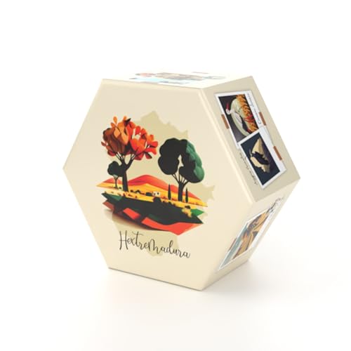 LITTLE HOUSE BOARD GAMES Hextremadura - Solitär-Brettspiel für Erwachsene, Fliesenverlegung und persönliche Strategie, verjüngbares Puzzle ohne Zeitbegrenzung, inspiriert von Extremadura von LITTLE HOUSE BOARD GAMES