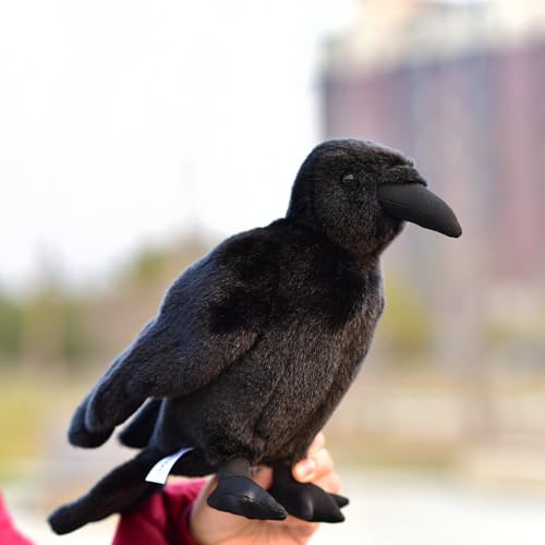 LIUHONGFEI Simuliertes Krähen-Plüschtier, gefüllt mit Vogeltieren, Raben, Puppe mit Aluminiumdrahtfüßen für stabilen Stand LIUHONGFEI Simuliertes Krähen-Plüschtier, gefüllt mit Vogeltieren, Raben, Puppe mit Aluminiumdrahtfüßen für stabilen Stand von LIUHONGFEI