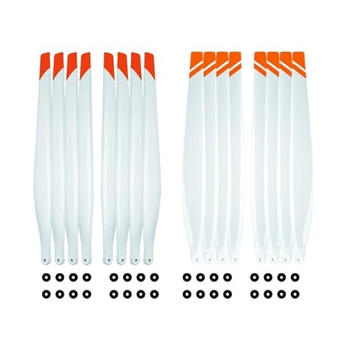LIUJUNJIEOZ Agras T50/T40 Weiße Propeller aus Kohlefaser-Kunststoff, Sonnenschutz CW CCW for D-JI-Landwirtschaftsdrohnen-Zubehör(Set of 16 pcs) von LIUJUNJIEOZ