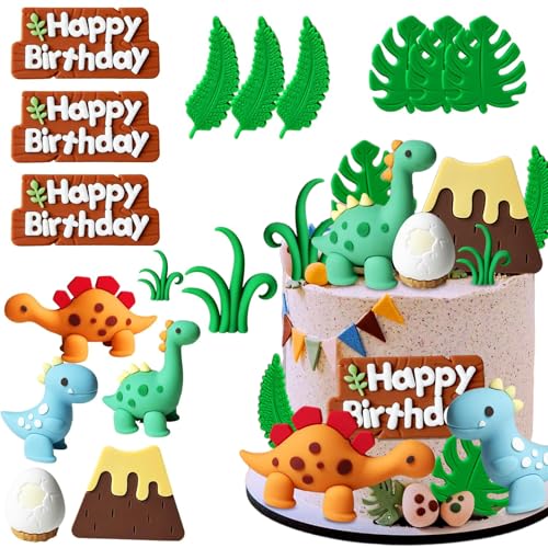 LIULINY 16 Stück Dinosaurier Kucheneinsätze, Dinosaurier Kuchendekorationen, Dino Geburtstag Deko, Kreative Cartoon Kucheneinsätze, für Dino Thema Babyparty Kindergeburtstag Party Kuchendekorationen LIULINY 16 Stück Dinosaurier Kucheneinsätze, Dinosaurier Kuchendekorationen, Dino Geburtstag Deko, Kreative Cartoon Kucheneinsätze, für Dino Thema Babyparty Kindergeburtstag Party Kuchendekorationen von LIULINY