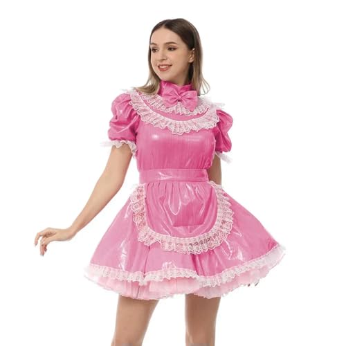 LIUPENGKUUUNWING Lolita Kleid mit Schürze, kurzärmelig, Schleife, weiß, Anime-Cosplay-Uniformen LIUPENGKUUUNWING Lolita Kleid mit Schürze, kurzärmelig, Schleife, weiß, Anime-Cosplay-Uniformen von LIUPENGKUUUNWING
