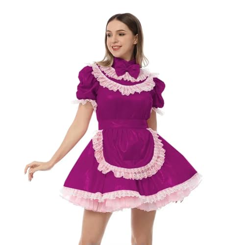 LIUPENGKUUUNWING Lolita Kleid mit Schürze, kurzärmelig, Schleife, weiß, Anime-Cosplay-Uniformen LIUPENGKUUUNWING Lolita Kleid mit Schürze, kurzärmelig, Schleife, weiß, Anime-Cosplay-Uniformen von LIUPENGKUUUNWING
