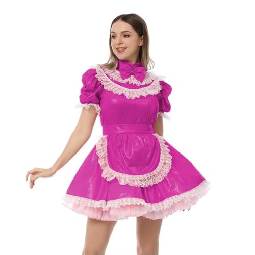 LIUPENGKUUUNWING Lolita Kleid mit Schürze, kurzärmelig, Schleife, weiß, Anime-Cosplay-Uniformen LIUPENGKUUUNWING Lolita Kleid mit Schürze, kurzärmelig, Schleife, weiß, Anime-Cosplay-Uniformen von LIUPENGKUUUNWING