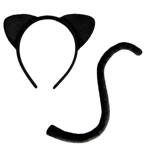LIURFLNC Katzenohren Haarreif und Katzenschwanz, Katzenohren Cat Ears Headband, Katzenkostüm Damen Kopfschmuck, Stirnband Katzenkostüm für Halloween Karneval und Fasching Parteien Deko LIURFLNC Katzenohren Haarreif und Katzenschwanz, Katzenohren Cat Ears Headband, Katzenkostüm Damen Kopfschmuck, Stirnband Katzenkostüm für Halloween Karneval und Fasching Parteien Deko von LIURFLNC