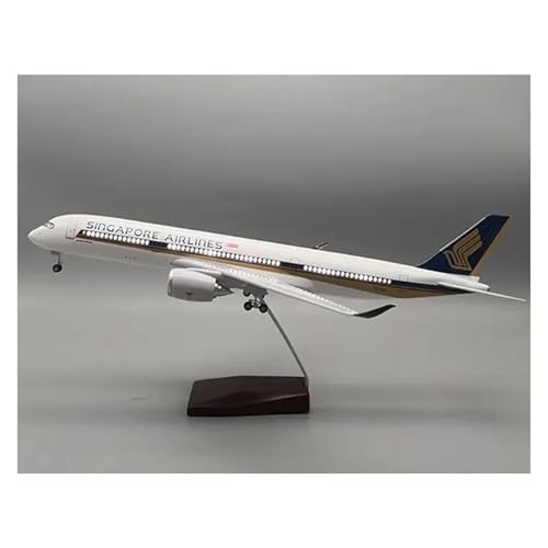 LIUSANG Maßstab 1:142, 47 cm, für Flugzeuge A350 Airbus, LED-Licht, Druckgussmaschine, Singapur-Airlines, dekorative Ornamente, geeignet für die Präsentation (mit Licht) von LIUSANG