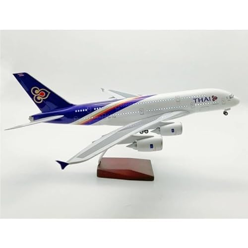 LIUSANG Maßstab 1:160, 47 cm, für Airbus A380 Thai Airlines, LED-Licht, Druckgussmaschine, Passagierflugzeug, Modell geeignet für Display (mit Licht) von LIUSANG