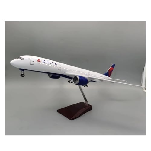 LIUSANG Maßstab 47 cm, 1:142 für Delta-Luftlinien, Modellflugzeug, A350, Airbus, LED-Licht, Druckgussmaschine, fertiges Modell, geeignet für Display (mit Licht) von LIUSANG