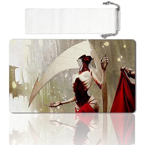 Brettspiel TCG Playmat Tischmatten Spiele Größe 60 x 35 cm Mauspad kompatibel für MTG CCG RPG Sammelkartenspiel (Elesh Norn) von LIUYANZE