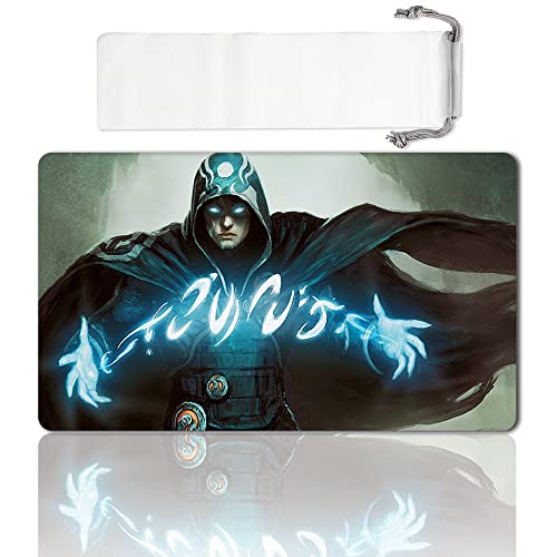 Brettspiel TCG Playmat Tischmatten Spiele Größe 60 x 35 cm Mauspad kompatibel für MTG CCG RPG Sammelkartenspiel (JACE-The-Mind-Sculptor) von LIUYANZE