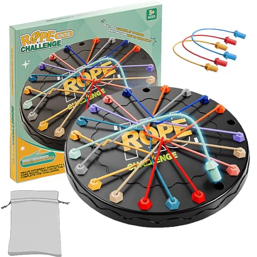 LIUYIDM Brainy Knots Spiel Rope Challenge Puzzle Knobelspiel mit Seil Logik Strategiespiel Logik Spiele Knot für Kinder ab 3 Geschicklichkeitsspiel Lernspiel für die Ganze Familie LIUYIDM Brainy Knots Spiel Rope Challenge Puzzle Knobelspiel mit Seil Logik Strategiespiel Logik Spiele Knot für Kinder ab 3 Geschicklichkeitsspiel Lernspiel für die Ganze Familie von LIUYIDM