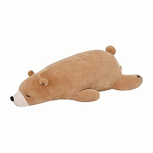 Nemu Nemu Animals 6209031 Plüschtier, Braunbär Cookie, Kuscheltier, extra weich und kuschelig, Stofftier, Designed in Japan, Kuschelkissen, Größe XXL, 70 cm Nemu Nemu Animals 6209031 Plüschtier, Braunbär Cookie, Kuscheltier, extra weich und kuschelig, Stofftier, Designed in Japan, Kuschelkissen, Größe XXL, 70 cm von LIV HEART